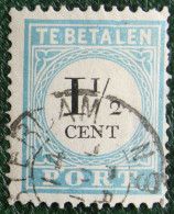 READ Postage Due Timbre-taxe 1½ Cent Type D III Tand. 12½ NVPH PORT 4 P4D 1881-87 Gestempeld Used NEDERLAND - Strafportzegels