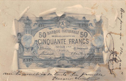 CPA BELGIQUE CPA A L'EFFIGIE DE LA MONNAIE BELGE BILLET DE 50francs - Autres & Non Classés