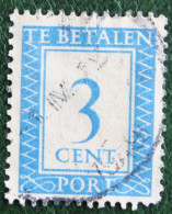 3 Ct Portzegels Postage Due NVPH PORT 81 P81 (Mi Porto 81) 1947-1958 Gestempelt / Used NEDERLAND / NIEDERLANDE - Strafportzegels