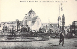 BELGIQUE - Bruxelles - Exposition De Bruxelles 1910 - Les Jardins Hollandais Et Le Pavillon.. - Carte Postale Ancienne - Expositions Universelles