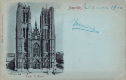 BELGIQUE - Bruxelles - Eglise St. Gudule - Carte Postale Ancienne - Monumenti, Edifici