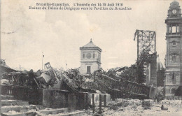 BELGIQUE - Bruxelles-Exposition - L'Incendie Des 14-15 Aout 1910 - Ruines Du Palais De Belgique - Carte Postale Ancienne - Expositions Universelles