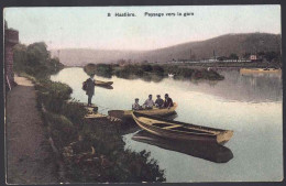 +++ CPA - HASTIERE - Paysage Vers La Gare - Barques   // - Hastière