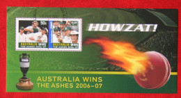 Cricket Test Match 2007 Mi Block 67 Yv 96 Used Gebruikt Oblitere Australia Australien Australie - Blocks & Sheetlets