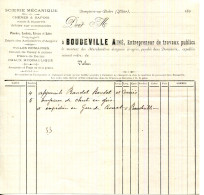 FACTURE.03.ALLIER.DOMPIERRE SUR BESBRE.CHÊNES & SAPINS RONDS & EQUARRIS.SCIERIE MECANIQUE.BOUDEVILLE AINE. - Old Professions