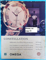 OMEGA Constellation (Swiss Watch) Orig. Vintage Cardboard Advertising Sign *Publicitaire Vintage En Carton Pappe Cartone - Plaques En Carton