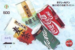 Carte Prépayée  Japon  * COCA COLA  (2119)  JAPAN Phonecard *  PREPAID CARD * 7/11 - Werbung