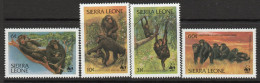 Sierra Leone 1983 WWF Endangered Species Set Of 4, Hinged Mint, SG 745/8 (BA3) - Sierra Leone (...-1960)