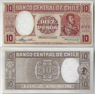 Banknote Chile 10 Pesos 1943/1946 Pick-103 Uncirculated (catalog US$10) - Chili