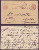 Romania Piatra Stationery Postcard To Germany 1893 J. APOTHEKER Folded - Storia Postale