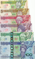 Turkmenistan  2020. Full Set  1-5-10-20-50-100 Manat Commemorative Issue 25th Anniversary Of Neutrality UNC - Turkmenistán