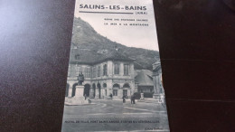 39 SALINS LES BAINS  DEPLIANT TOURISTIQUE - Toeristische Brochures