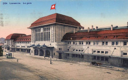 Lausanne La Gare Tram 1922 - Lausanne