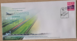 Hong Kong  1999 Opening Of Second Runway ,First Day Cover - Briefe U. Dokumente
