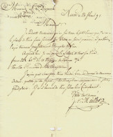 1801   Lettre Nantes Muller Sign. Maçonnique Pour Dupuch Armateur  Négrier Bordeaux V.HISTORIQUE - 1800 – 1899