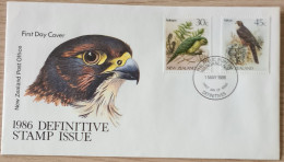 New Zealand 1986 Definitive Issue Birds,First Day Cover, - Briefe U. Dokumente