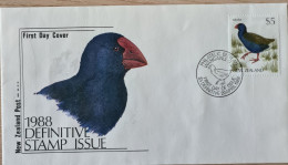 New Zealand 1988 Definitive Issue Birds,First Day Cover, - Cartas & Documentos