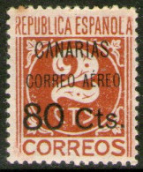 ESPAÑA – SPAIN - ISLAS CANARIAS Sello Aéreo Nuevo RESELLADO Años 1936-37 Valorizado En Catálogo € 300,00 - Nuevos