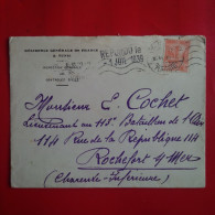 LETTRE RESIDENCE GENERALE DE FRANCE TUNIS POUR ROCHEFORT SUR MER 1939 - Briefe U. Dokumente