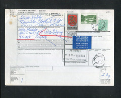"FINNLAND" 1974, Auslandspaketkarte Ex Helsinki In Die Schweiz, Frankatur ! (12795) - Covers & Documents