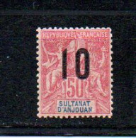 Anjouan YT 28 * - 1912 - Unused Stamps