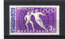 HONGRIE - Y&T Poste Aérienne N° 307** - MNH - Jeux Olympiques De Mexico - Escrime - Ongebruikt