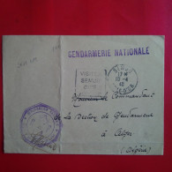 LETTRE SEMUR POUR ALGER GENDARMERIE NATIONALE - Briefe U. Dokumente