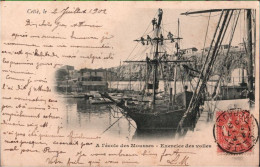 ! Cpa Marine , Cette, L' Ecole Des Mousses, Frankreich, Segelschiff, 1902 - Segelboote