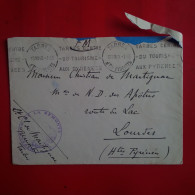 LETTRE TARBES POUR LOURDES CACHET INSPECTION DE LA REMONTE LIEUTENANT COLONEL DE MATIGNAC - Covers & Documents