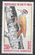 Oiseau - Haute-Volta PA/AM N°18 250F Passereau Pic Gris 1964 ** - Pics & Grimpeurs