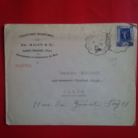 LETTRE SAINT TROPEZ CHANTIERS MARITIMES CHARPENTES ET COMMERCE DE BOIS POUR PARIS - Cartas & Documentos