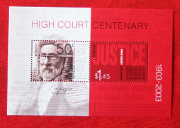 100 Years Of Supreme Court 2003 Mi Block 49 Yv 75 POSTFRIS MNH ** Australia Australien Australie - Blocks & Sheetlets