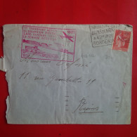 LETTRE ANDERNOS POUR REIMS CACHET 1ER TANSPORT AERIEN DE COURRIER POSTAL - Cartas & Documentos