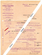 1933/35 4 Formulieren Van ALGEMEENE VERZEKERINGEN OP HET LEVEN - NV Brussel - Ongeval Vergoedingen - Bank & Insurance