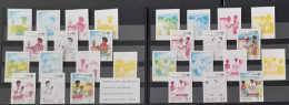 Rwanda 1987 COB 1293 - 1296 Color Proofs Essais Couleur IMPERF ND Révolution Pour Survie De L'Enfant UNICEF Child Kind - Unused Stamps