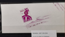 Rwanda 1967 COB Bl 8 Color Proofs Essais Couleur IMPERF ND Europa CEPT Naples Napoli Exposition Volcan Volcano Volkan - Vulcani