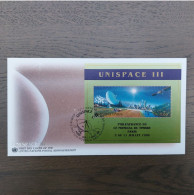 UNO Genf 1999 Unispace/Philexfrance Stamps ( Michel Bl.11 I) FDC - Cartas & Documentos