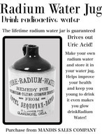 Radium Water Jug Drink Radioactive Water Hotel Claremore Okla. USA Publicité - Advertising (Photo) - Oggetti