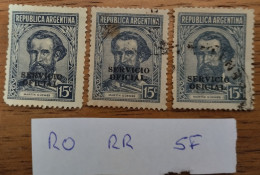 ARGENTINA - AÑO 1942 - General Martín Miguel De Guemes - Valores Sobre Impresos SERVICIO OFICIAL Variedades - Usadas - Used Stamps