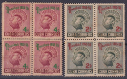 1955-361 CUBA REPUBLICA 1955 CHRISTMAS NAVIDAD PAVO TURKEY BIRD MANCHAS ORIGINAL GUM.  - Ungebraucht