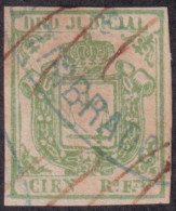 DER-132 CUBA SPAIN ESPAÑA REVENUE 100r DERECHO JUDICIAL FISCAR FORGERY, RARE!!, USED. - Impuestos