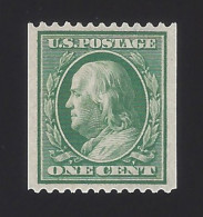 US #348 1908-10 Green Perf 12 Horz Wmk 191 MNH VF SCV $80 - Unused Stamps