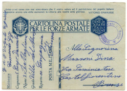 FIUME Carnaro Ufficio Sprovvisto Di Bollo Franchigia CASTELFIORENTINO (Firenze) - Ocu. Yugoslava: Fiume