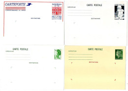Entiers Cartes Postales -- Lot  De 4 Entiers Différents  NEUFS....cote  9.20€..........  à Saisir - Cartes Postales Types Et TSC (avant 1995)