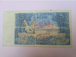 Billet De Banque D Algerie 5 Dinars Du 1 Novembre 1970 - Algerije