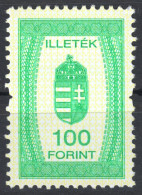 1991 Hungary - Revenue Tax Judaical Stamp - 100 Ft - MNH - Coat Of Arms - Fiscale Zegels