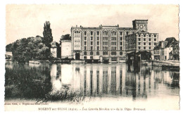 CPA 10 (Aube) Nogent-sur-Seine - Les Grands Moulins Vus De La Digue Perronet TBE éd. Sirot à Nogent-sur-Seine - Moulins à Eau