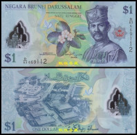 Brunei 1 Dollars, (2019), Polymer, New Date, UNC - Brunei