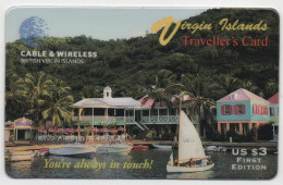 British Virgin Islands - Traveller’s Card $3 First Edition (7/30/1996) USED - Isole Vergini