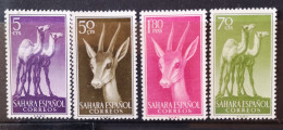 Spanische Sahara 1957 Dromedar Und Gazelle SG 130+132/33+135** - Sahara Español